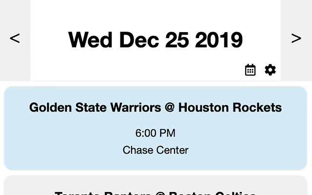 NBA Game Info  from Chrome web store to be run with OffiDocs Chromium online