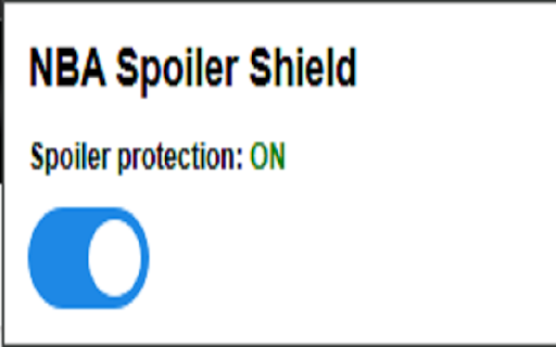 NBA Spoiler Shield  from Chrome web store to be run with OffiDocs Chromium online