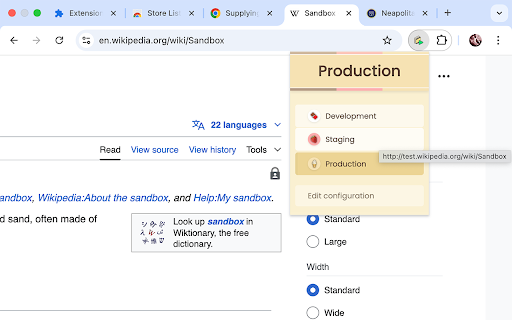 Neapolitan Domain Switcher  from Chrome web store to be run with OffiDocs Chromium online