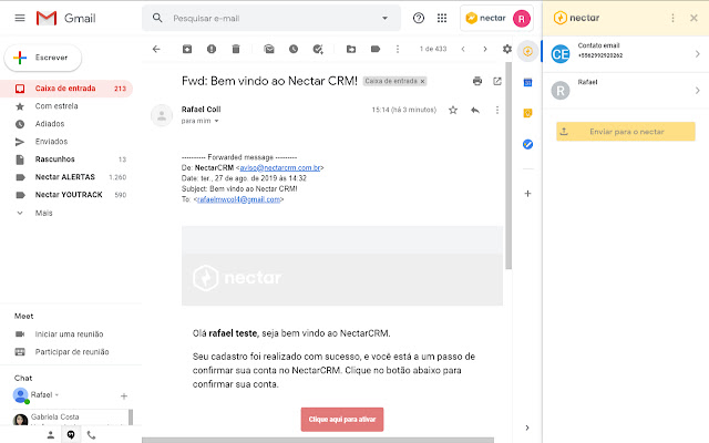 NectarCRM  from Chrome web store to be run with OffiDocs Chromium online