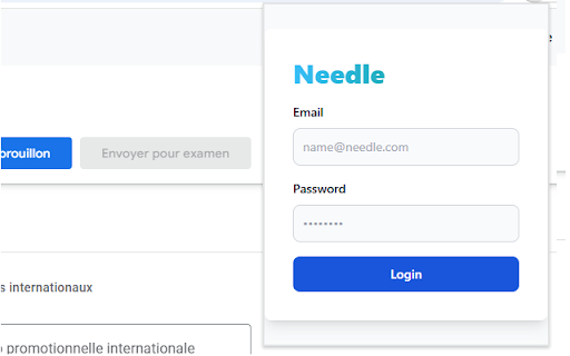 Needle Extension  from Chrome web store to be run with OffiDocs Chromium online