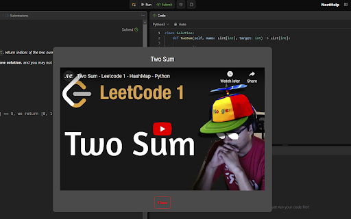 NeetHelp  from Chrome web store to be run with OffiDocs Chromium online