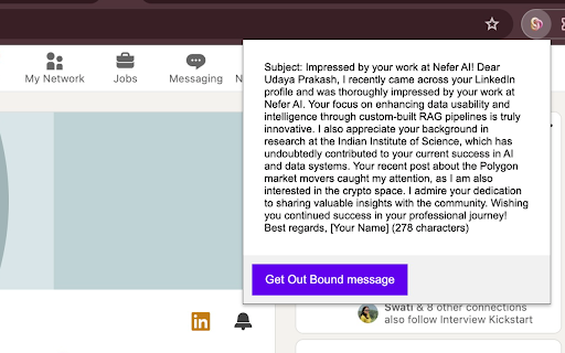 Nefer AI Message Customizer for LinkedIn  from Chrome web store to be run with OffiDocs Chromium online