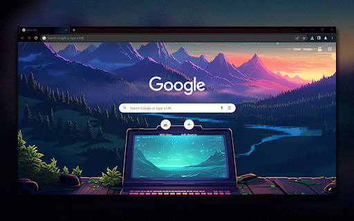 Neon Mountains  from Chrome web store to be run with OffiDocs Chromium online