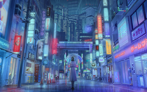Neon Rain  from Chrome web store to be run with OffiDocs Chromium online