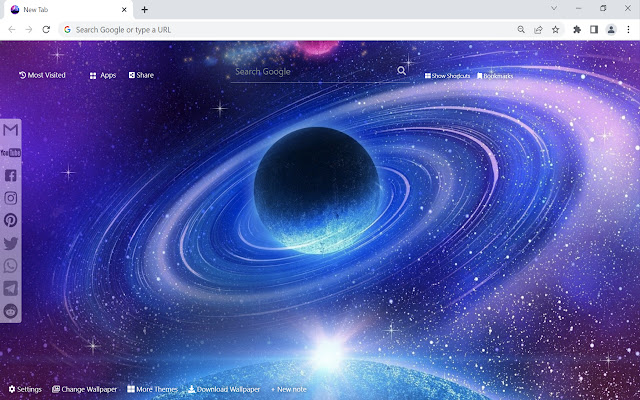 Neon Space Wallpaper  from Chrome web store to be run with OffiDocs Chromium online