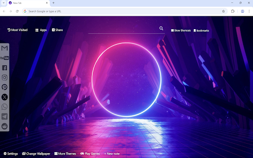 Neon Wallpaper  from Chrome web store to be run with OffiDocs Chromium online