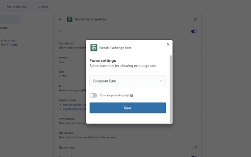 Nepali Exchange Rate  from Chrome web store to be run with OffiDocs Chromium online