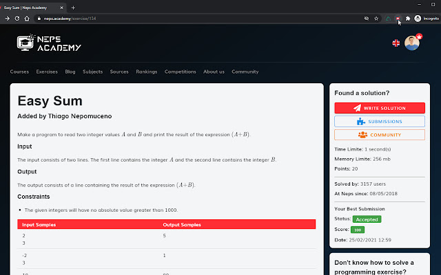 Neps Academy Companion  from Chrome web store to be run with OffiDocs Chromium online