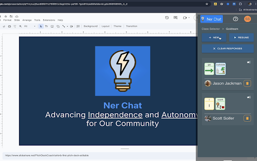 Ner Chat  from Chrome web store to be run with OffiDocs Chromium online