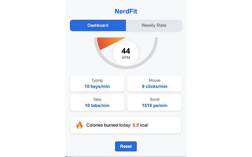 NerdFit  from Chrome web store to be run with OffiDocs Chromium online
