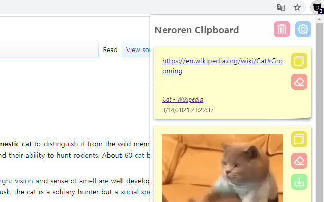 Neroren Clipboard  from Chrome web store to be run with OffiDocs Chromium online