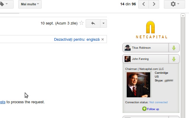 NetCapital for Gmail™  from Chrome web store to be run with OffiDocs Chromium online