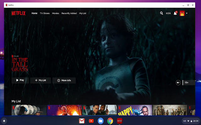 Netflix app  from Chrome web store to be run with OffiDocs Chromium online