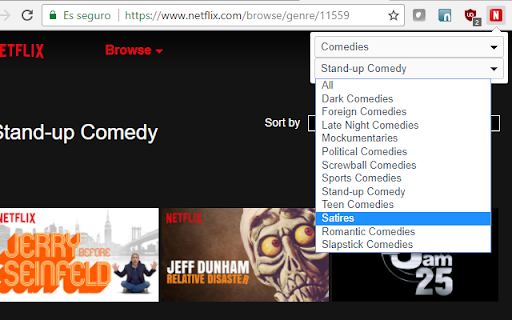 Netflix Category Browser  from Chrome web store to be run with OffiDocs Chromium online