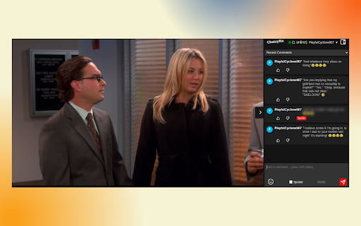 Netflix comments and chat Chatsy  from Chrome web store to be run with OffiDocs Chromium online