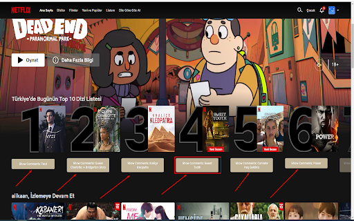 Netflix comments and stars rating  from Chrome web store to be run with OffiDocs Chromium online