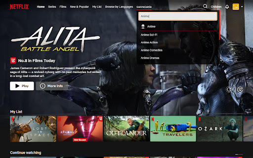 Netflix Genre Genie  from Chrome web store to be run with OffiDocs Chromium online