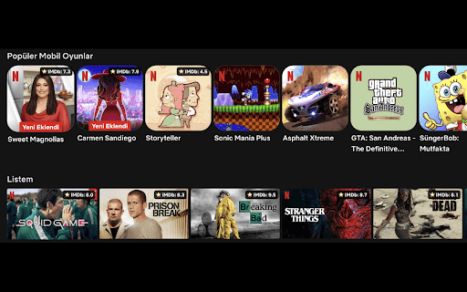 Netflix IMDB Rating  from Chrome web store to be run with OffiDocs Chromium online