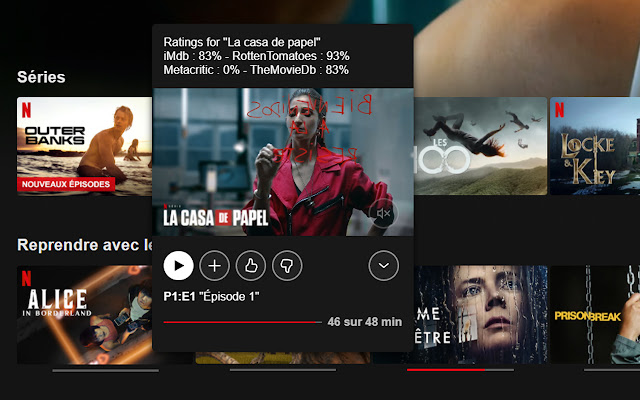 Netflix movie ratings  from Chrome web store to be run with OffiDocs Chromium online