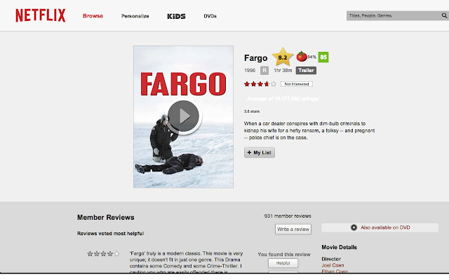 Netflix Rate  from Chrome web store to be run with OffiDocs Chromium online