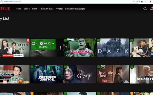 Netflix Ratings  from Chrome web store to be run with OffiDocs Chromium online