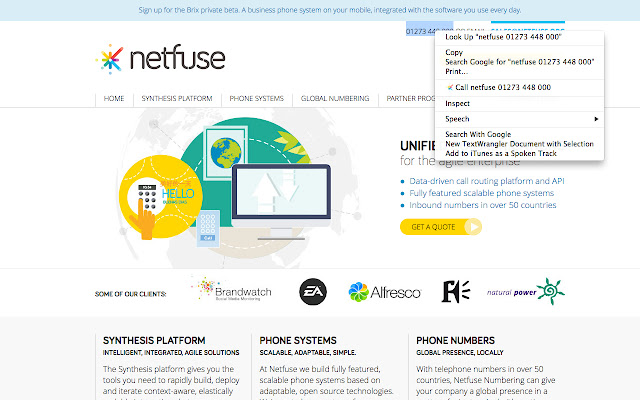 Chrome Web ストアからの Netfuse Click to Call を OffiDocs Chromium オンラインで実行する