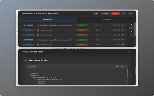 NetLog Network  Console Monitor  from Chrome web store to be run with OffiDocs Chromium online