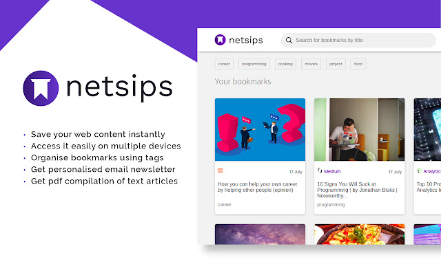 Netsips  from Chrome web store to be run with OffiDocs Chromium online