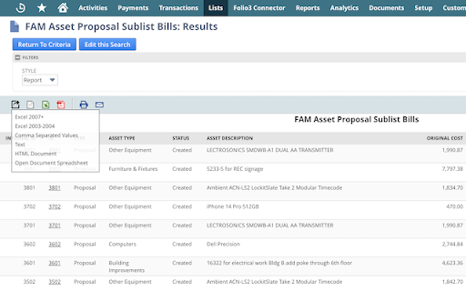 NetSuite Better Export  from Chrome web store to be run with OffiDocs Chromium online
