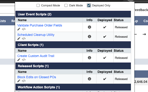 NetSuite Record Scripts  from Chrome web store to be run with OffiDocs Chromium online