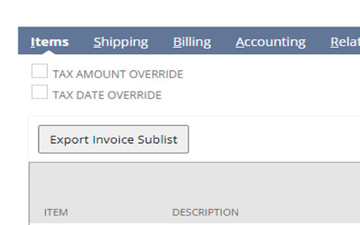 NetSuite Sublist Exporter  from Chrome web store to be run with OffiDocs Chromium online
