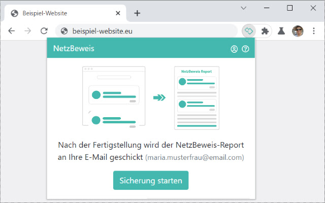 NetzBeweis  from Chrome web store to be run with OffiDocs Chromium online