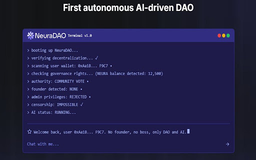NeuraDAO  from Chrome web store to be run with OffiDocs Chromium online