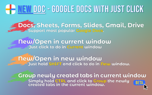 New Doc  from Chrome web store to be run with OffiDocs Chromium online