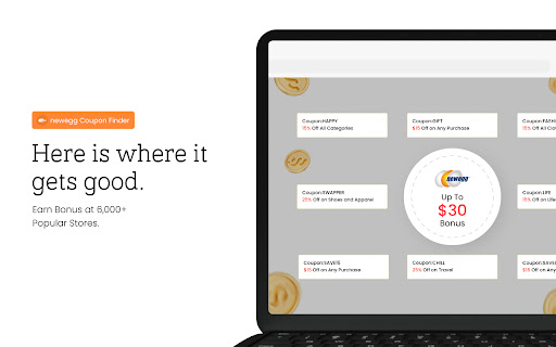 Newegg Coupon Finder Find the best coupons for Newegg  from Chrome web store to be run with OffiDocs Chromium online