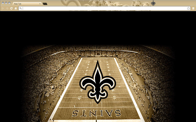 Tema New Orleans Saints dari toko web Chrome untuk dijalankan dengan OffiDocs Chromium online