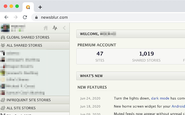 Newsblur favicon count  from Chrome web store to be run with OffiDocs Chromium online