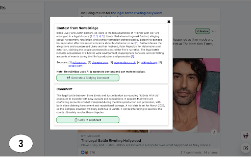 NewsBridge  from Chrome web store to be run with OffiDocs Chromium online