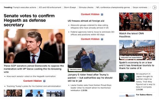 NewsFilter block what you want to  from Chrome web store to be run with OffiDocs Chromium online