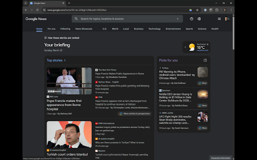 News New Tab  from Chrome web store to be run with OffiDocs Chromium online