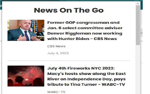 News on the Go  from Chrome web store to be run with OffiDocs Chromium online
