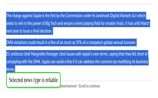 News Type Predictor  from Chrome web store to be run with OffiDocs Chromium online