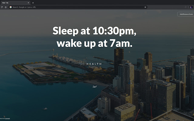 New Tab Goals  from Chrome web store to be run with OffiDocs Chromium online