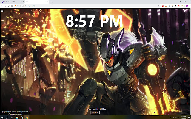 New Tab League of Legends  from Chrome web store to be run with OffiDocs Chromium online