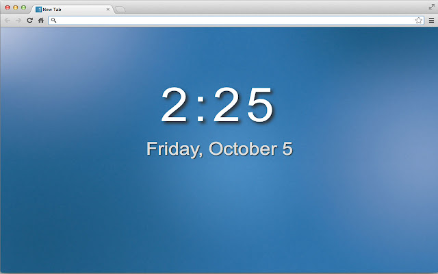 New Tab Page with Date and Time  from Chrome web store to be run with OffiDocs Chromium online