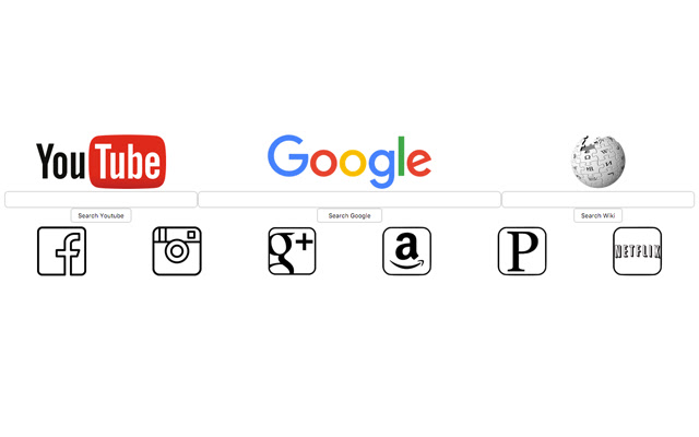 New Tab Search Bars  from Chrome web store to be run with OffiDocs Chromium online