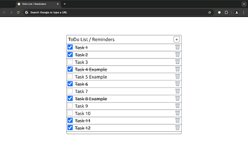 New Tab ToDo List / Reminders from Chrome web store to be run with OffiDocs Chromium online New Tab ToDo List / Reminders from Chrome web store to be run with OffiDocs Chromium online