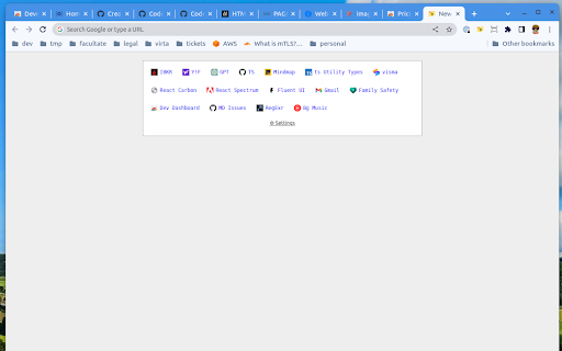 New Tab Unlimited Bookmarks  from Chrome web store to be run with OffiDocs Chromium online