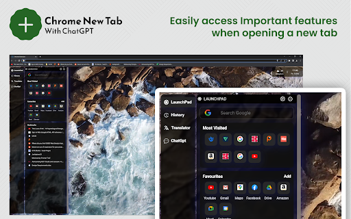 New Tab With ChatGPT for Chrome™  from Chrome web store to be run with OffiDocs Chromium online